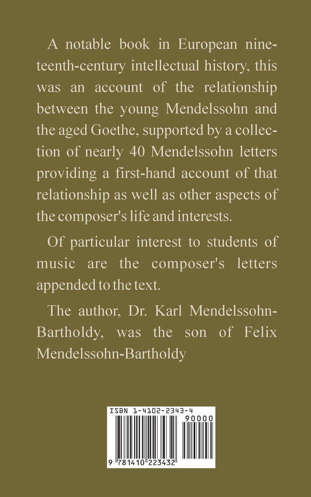 Goethe and Mendelssohn, 1821-1831
