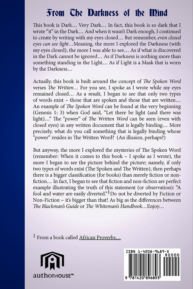 From The Darkness of the Mind