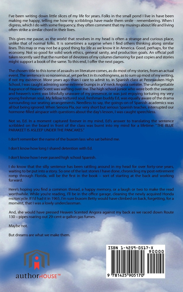 The Blue Parakeet is Asleep Under The Pancakes