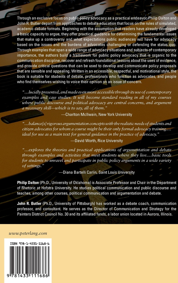 Public Policy Argumentation and Debate