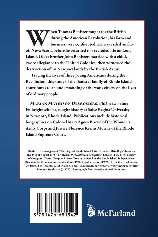 The Banisters of Rhode Island in the American Revolution