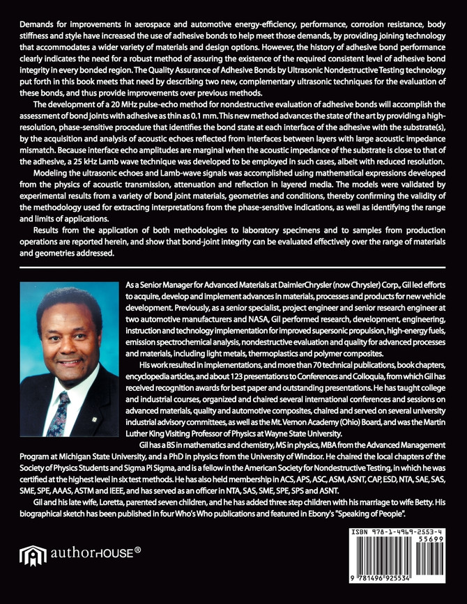 Nondestructive Evaluation of Adhesive Bonds Using 20 MHz and 25 Khz Ultrasonic Frequencies on Metal and Polymer Assemblies