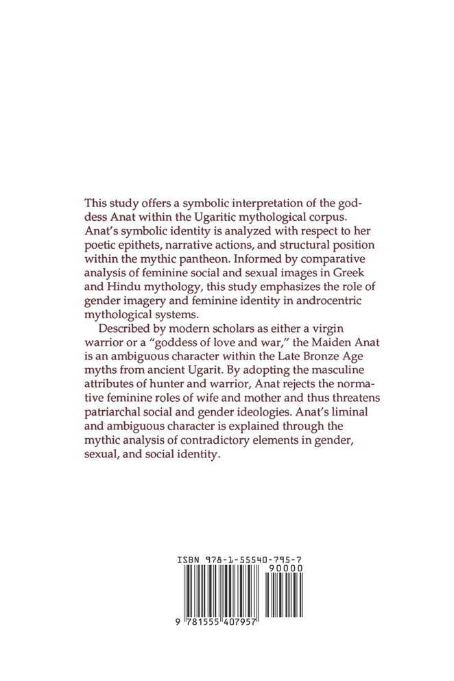The Goddess Anat in Ugaritic Myth