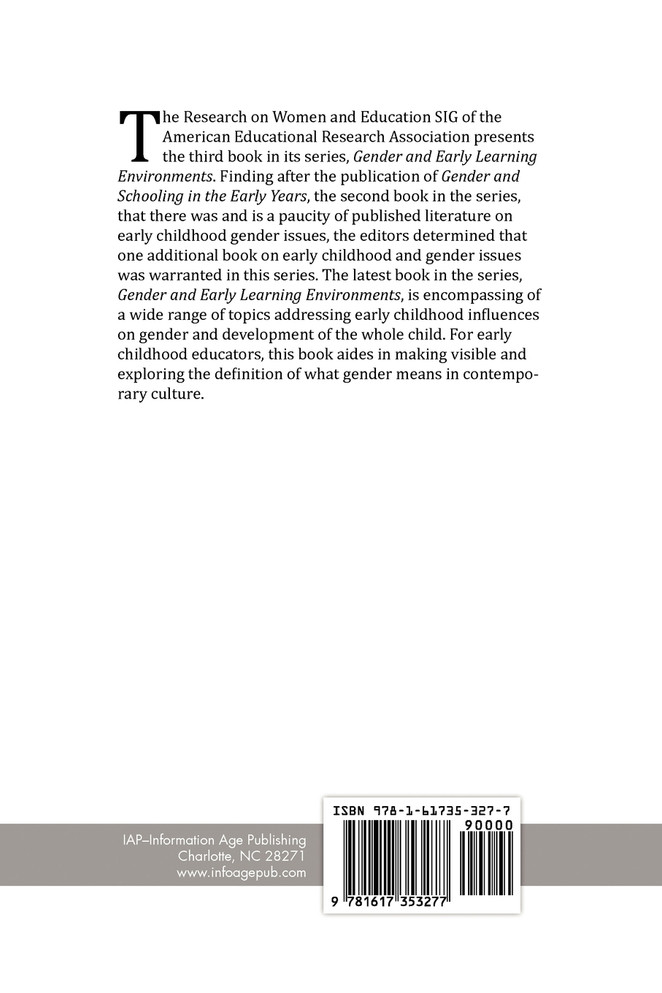 Gender and Early Learning Environments