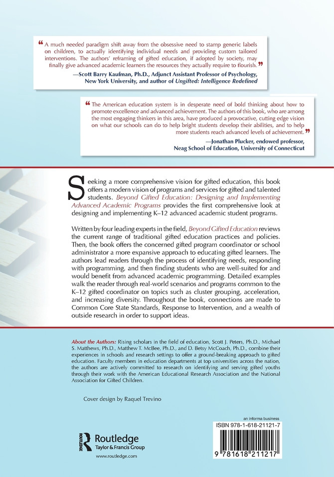 Beyond Gifted Education