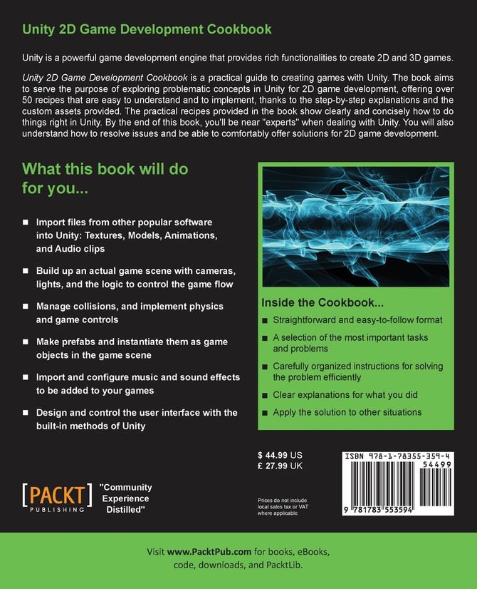 Unity 2D Game Development Cookbook