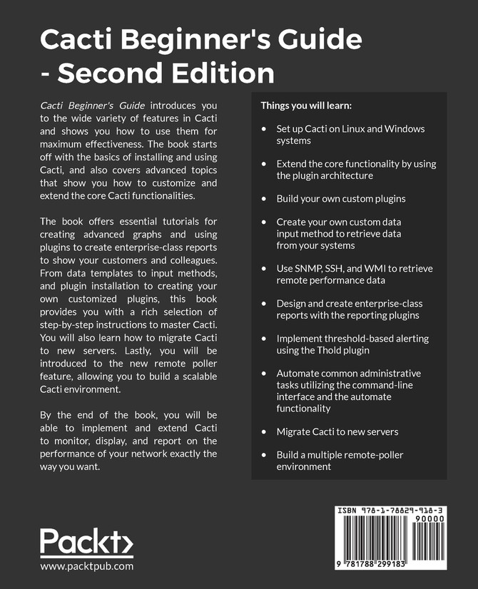 Cacti Beginner's Guide, Second Edition