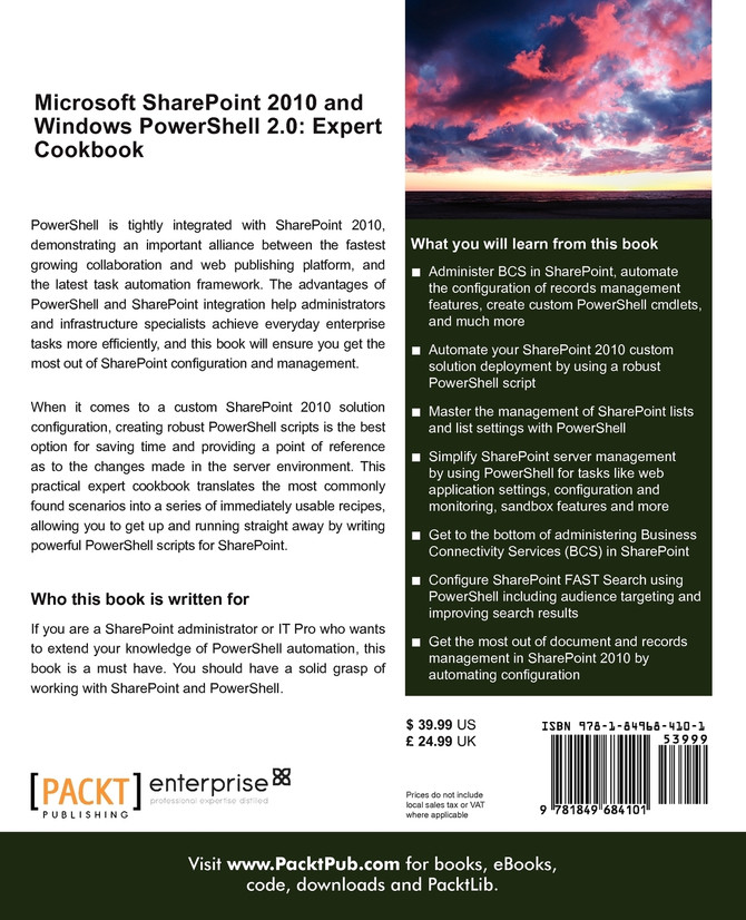 Microsoft Sharepoint 2010 and Windows Powershell 2.0