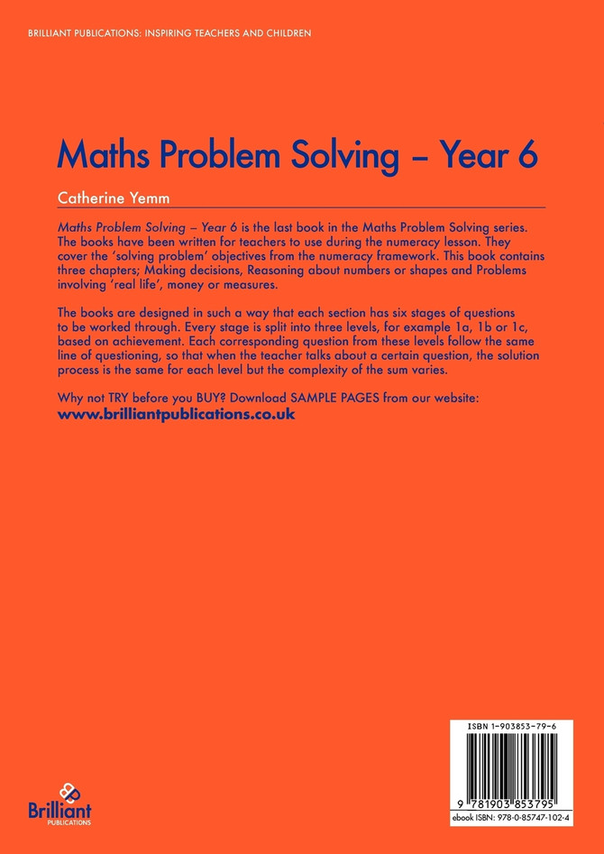 Maths Problem Solving - Year 6