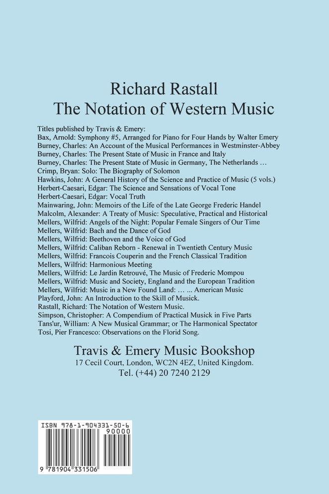 The Notation of Western Music