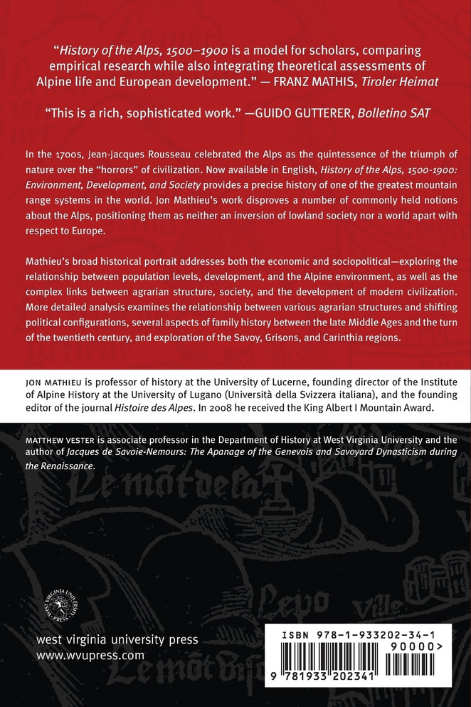 HISTORY OF THE ALPS, 1500 - 1900