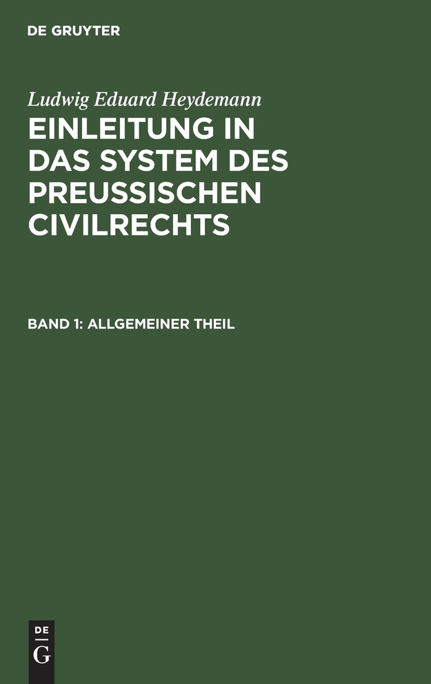 Allgemeiner Theil