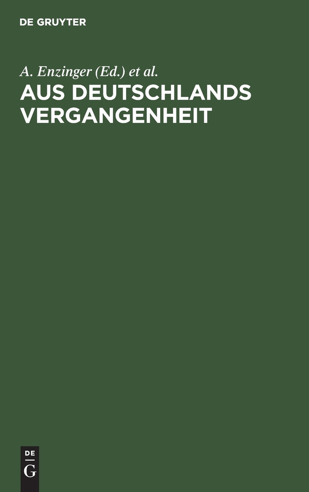 Aus Deutschlands Vergangenheit