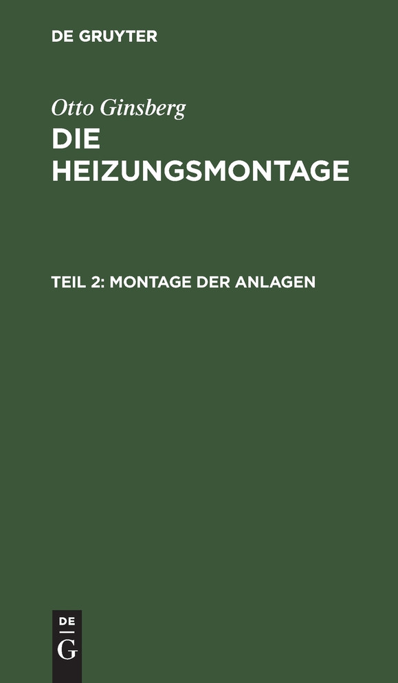 Montage der Anlagen
