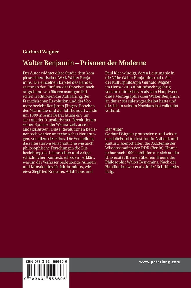 Walther Benjamin - Prismen der Moderne