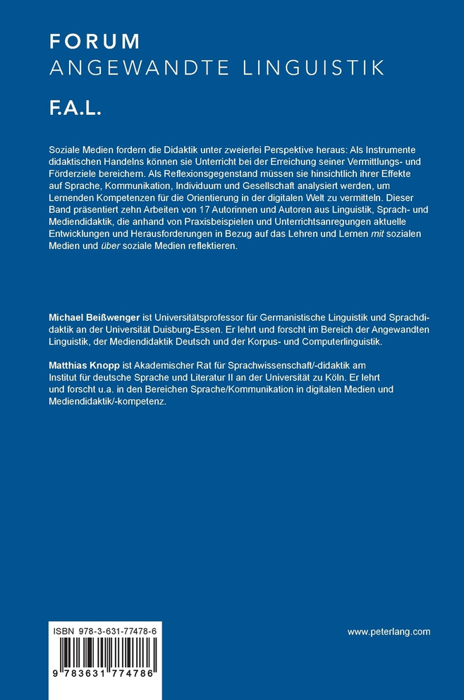 Soziale Medien in Schule und Hochschule