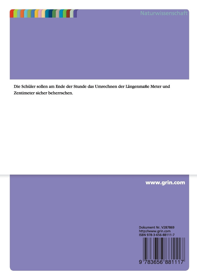 Umrechnen der Längenmaße Meter und Zentimeter (3. Klasse)