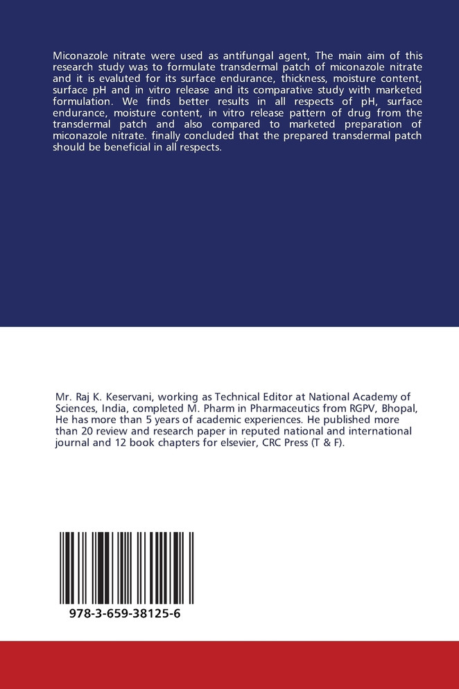 Miconazole Nitrate Transdermal Patches
