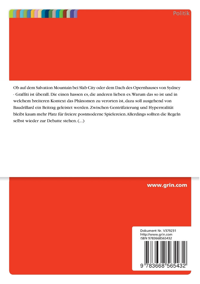 Graffitiverbot & Writin'. Im Anschluss an Baudrillards "KOOL KILLER"