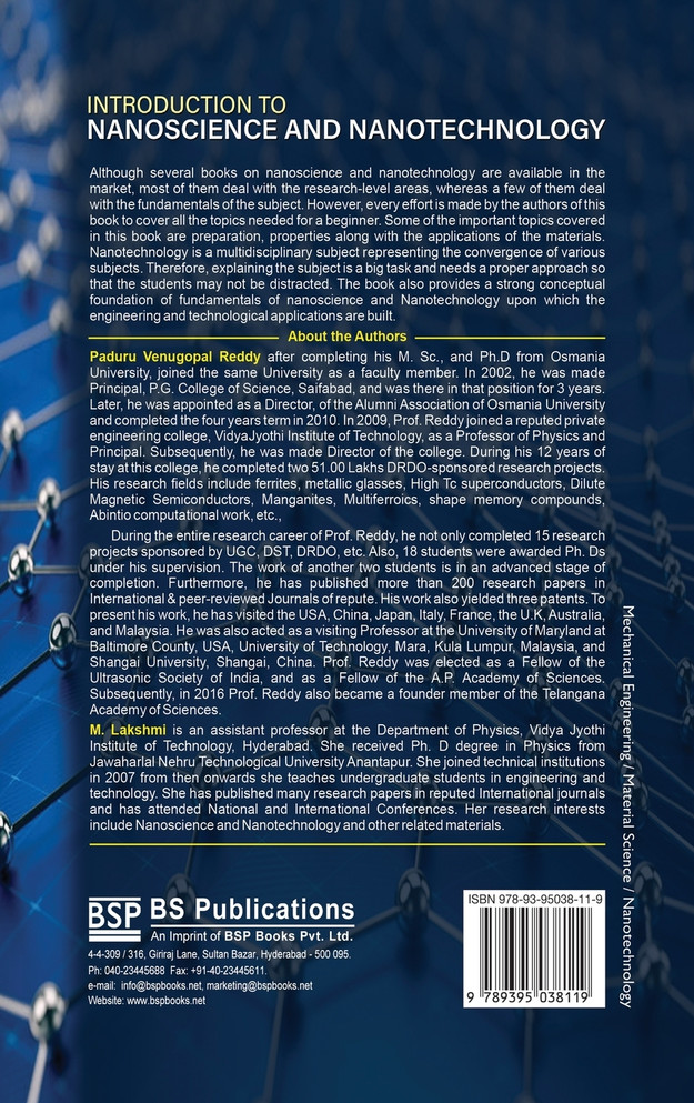 Introduction to Nanoscience & Nanotechnology