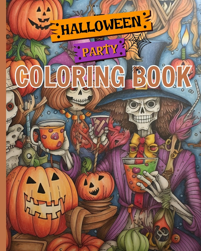 Halloween Party Coloring Book