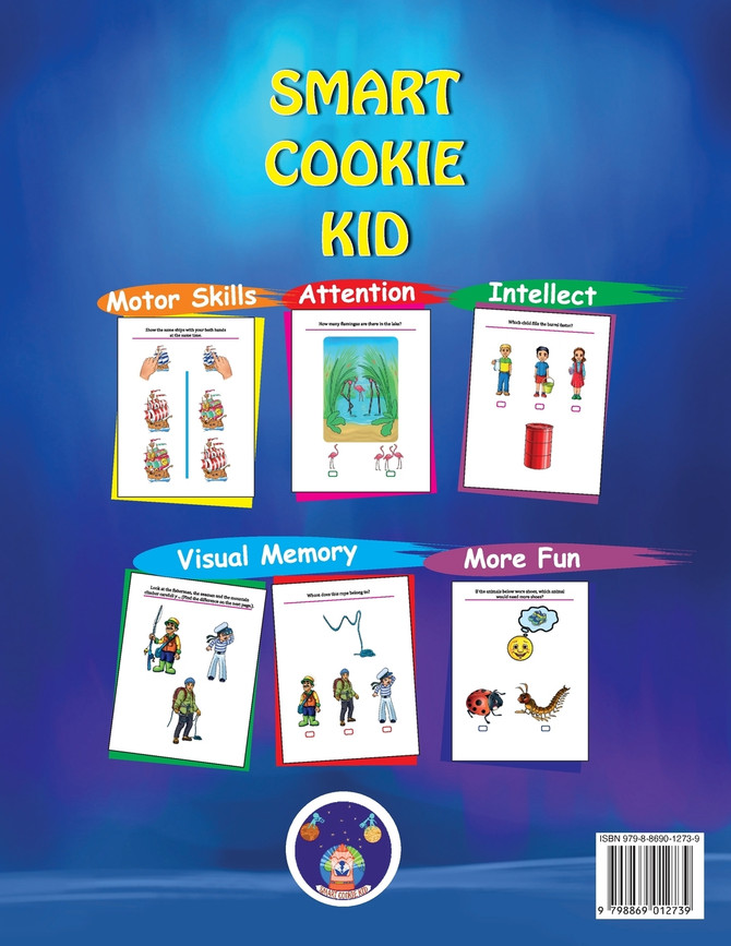 Smart Cookie Kid For 3-4 Year Olds Attention and Concentration Visual Memory Multiple Intelligences Motor Skills Book 2A