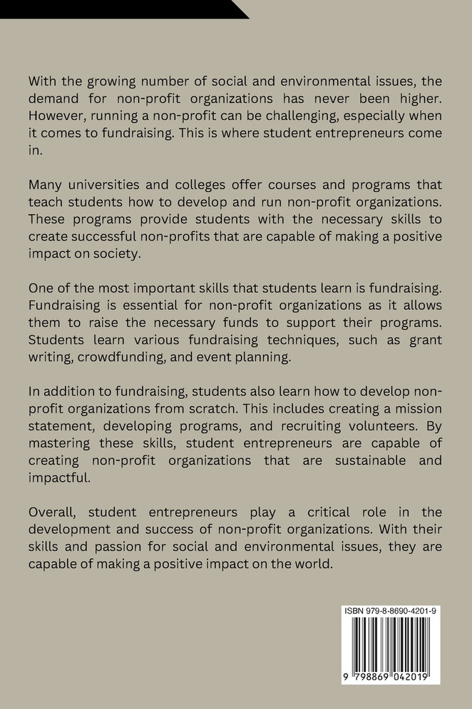 Student Entrepreneurs Mastering Non-Profit Development and Fundraising
