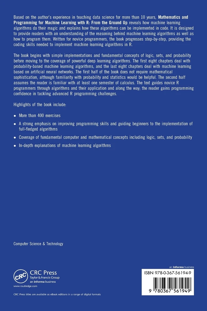 Mathematics and Programming for Machine Learning with R