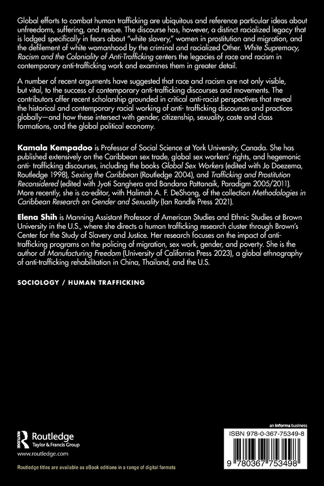 White Supremacy, Racism and the Coloniality of Anti-Trafficking