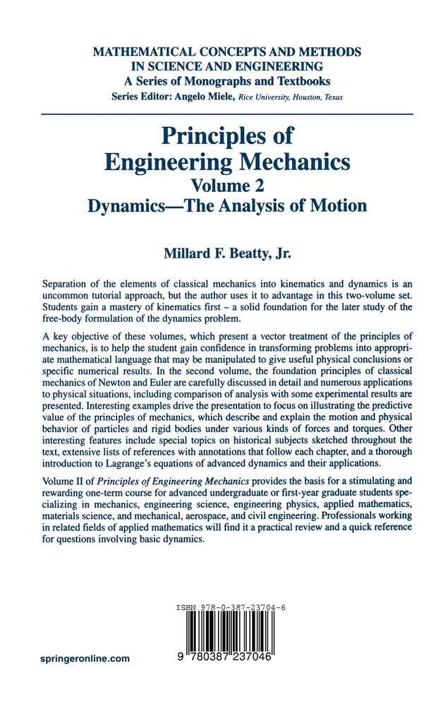 Principles of Engineering Mechanics Volume 2