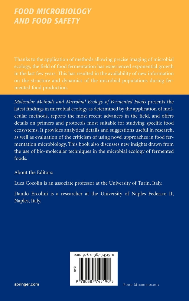Molecular Techniques in the Microbial Ecology of Fermented Foods