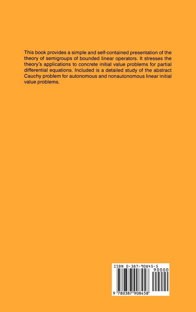Semigroups of Linear Operators and Applications to Partial Differential Equations