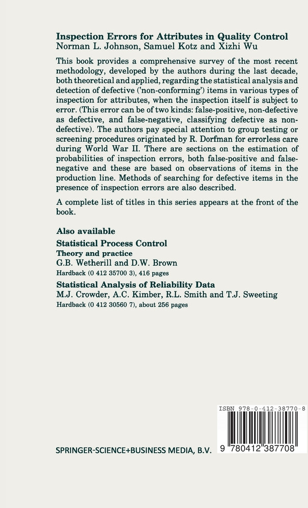 Inspection Errors for Attributes in Quality Control