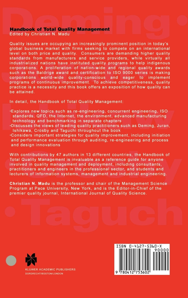 Handbook of Total Quality Management