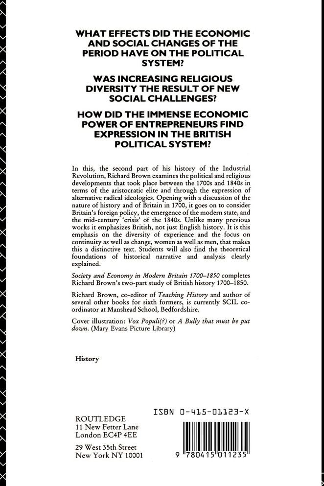 Church and State in Modern Britain 1700-1850