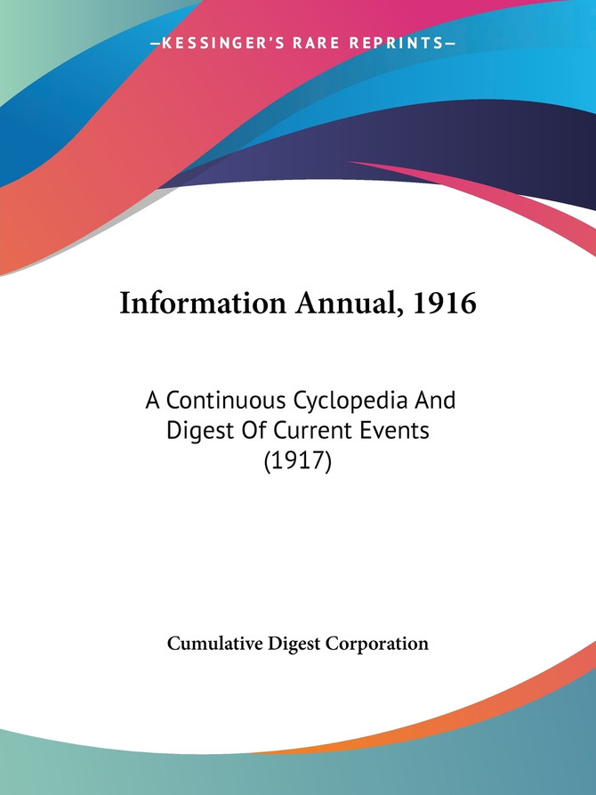 Information Annual, 1916