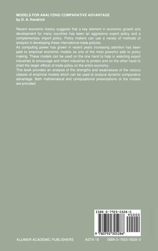 Models for Analyzing Comparative Advantage