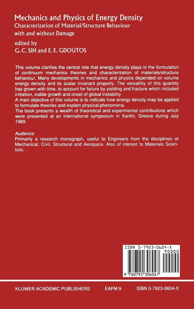 Mechanics and Physics of Energy Density