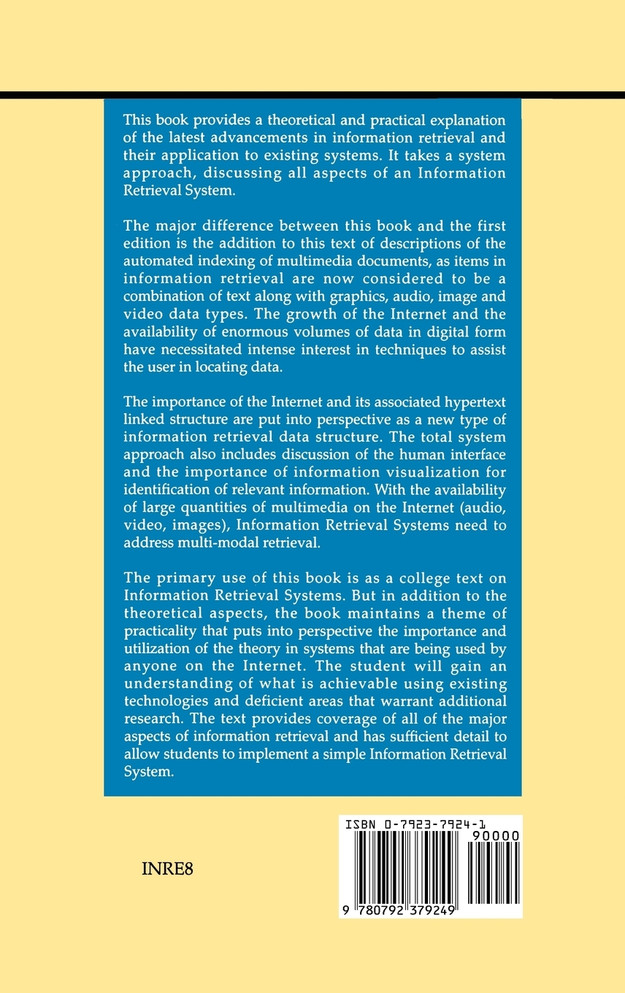 Information Storage and Retrieval Systems