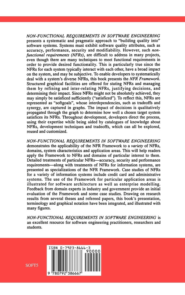 Non-Functional Requirements in Software Engineering