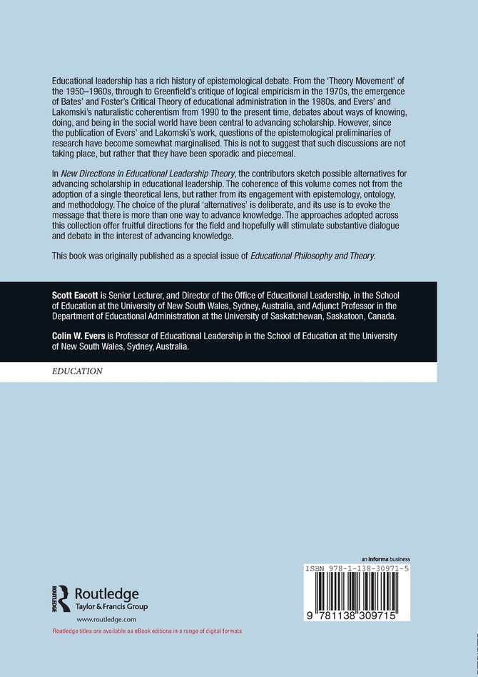 New Directions in Educational Leadership Theory