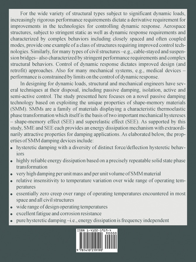 Damping Structural Vibrations with Shape-Memory Metals