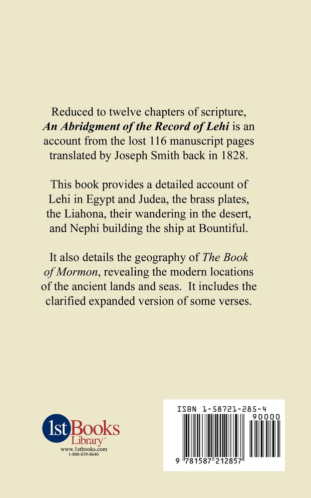 An Abridgment of the Record of Lehi