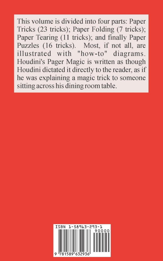 Houdini's Paper Magic