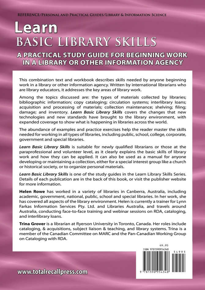 Learn Basic Library Skills  (International Edition)