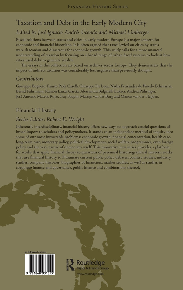 Taxation and Debt in the Early Modern City