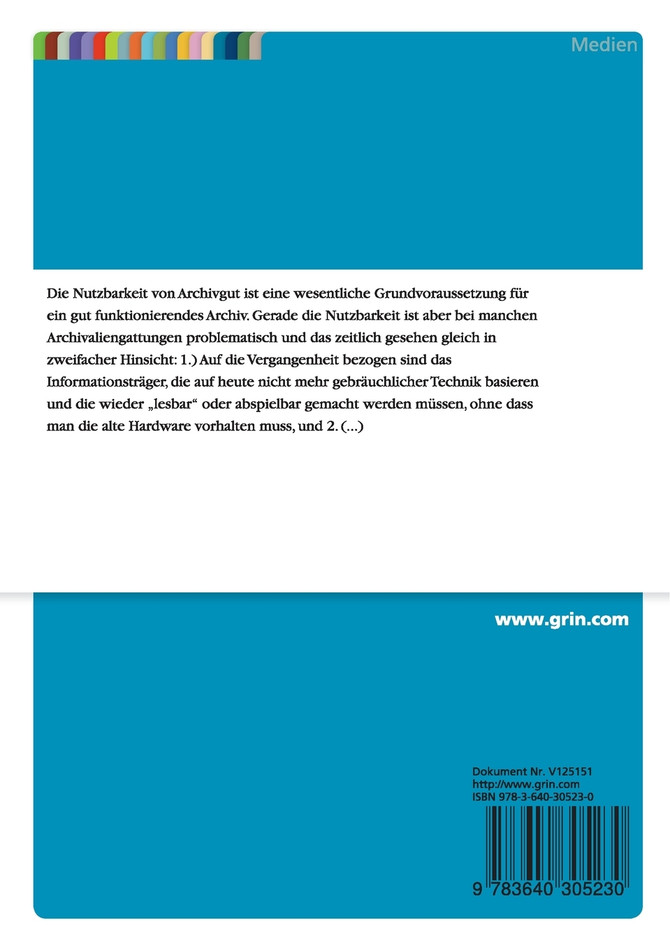 Empfehlungen für die Digitalisierung, Konvertierung und Publikation von Audio- und Videodokumenten