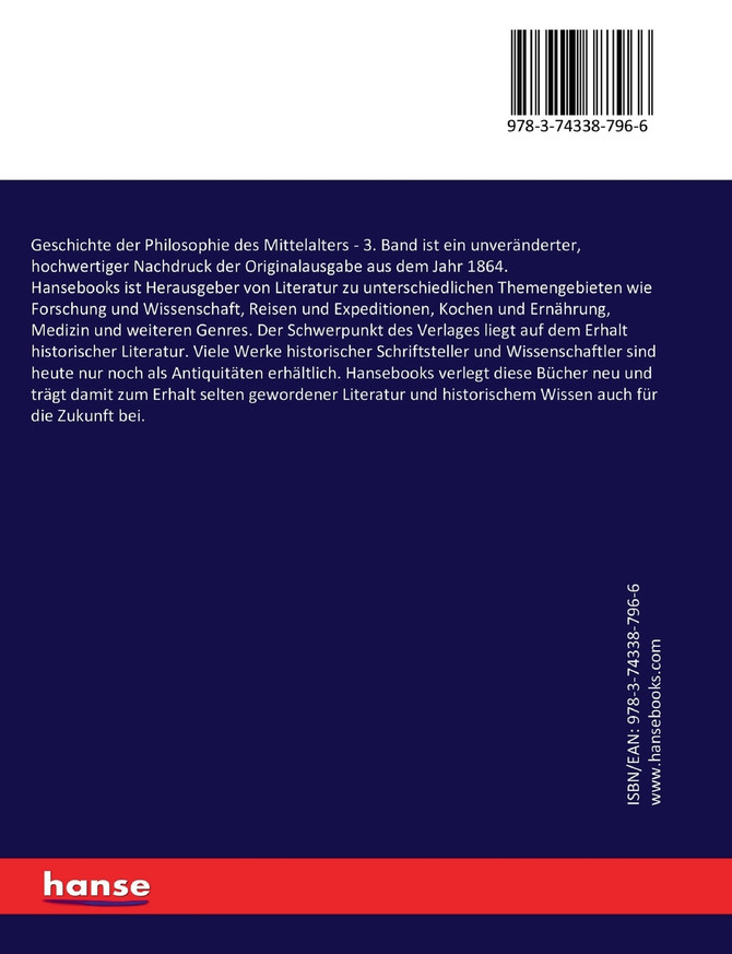 Geschichte der Philosophie des Mittelalters