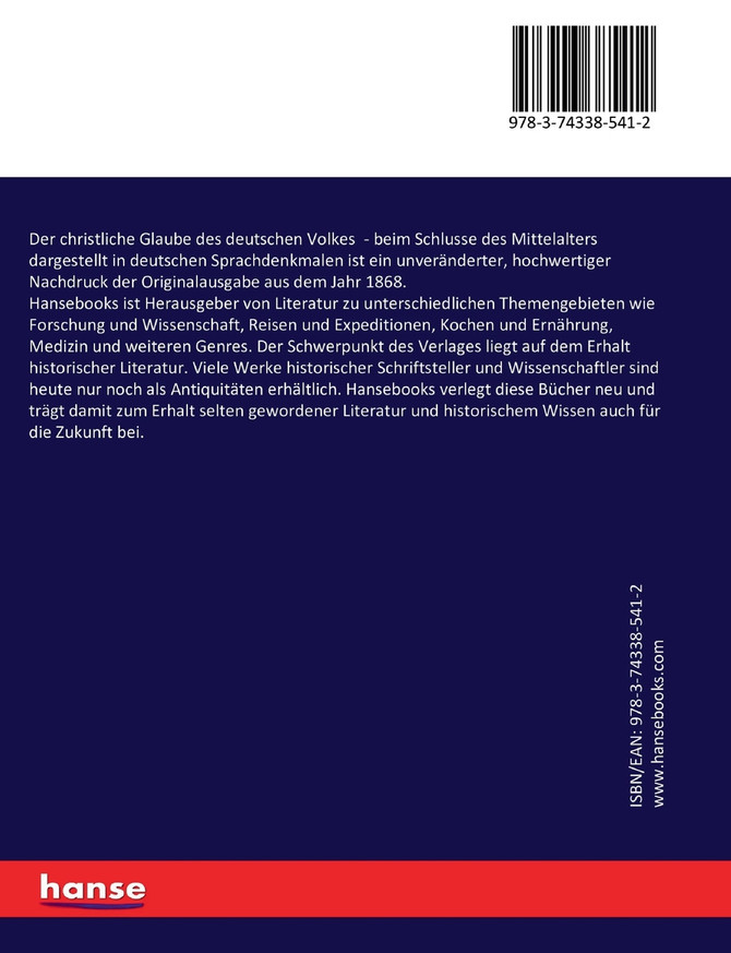 Der christliche Glaube des deutschen Volkes