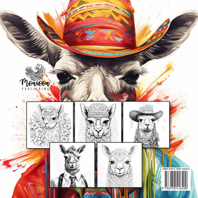 Lama Coloring Book for Adults